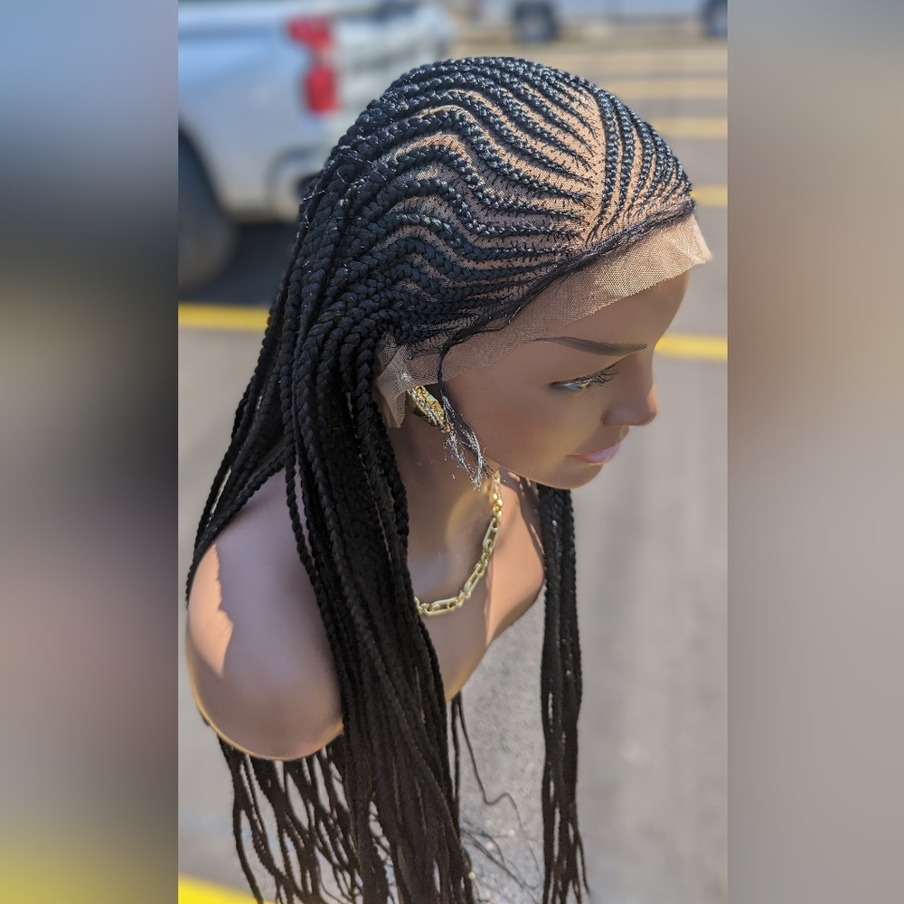 Full lace conrow wig